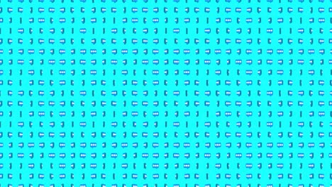 New message icons social media network pattern animated background