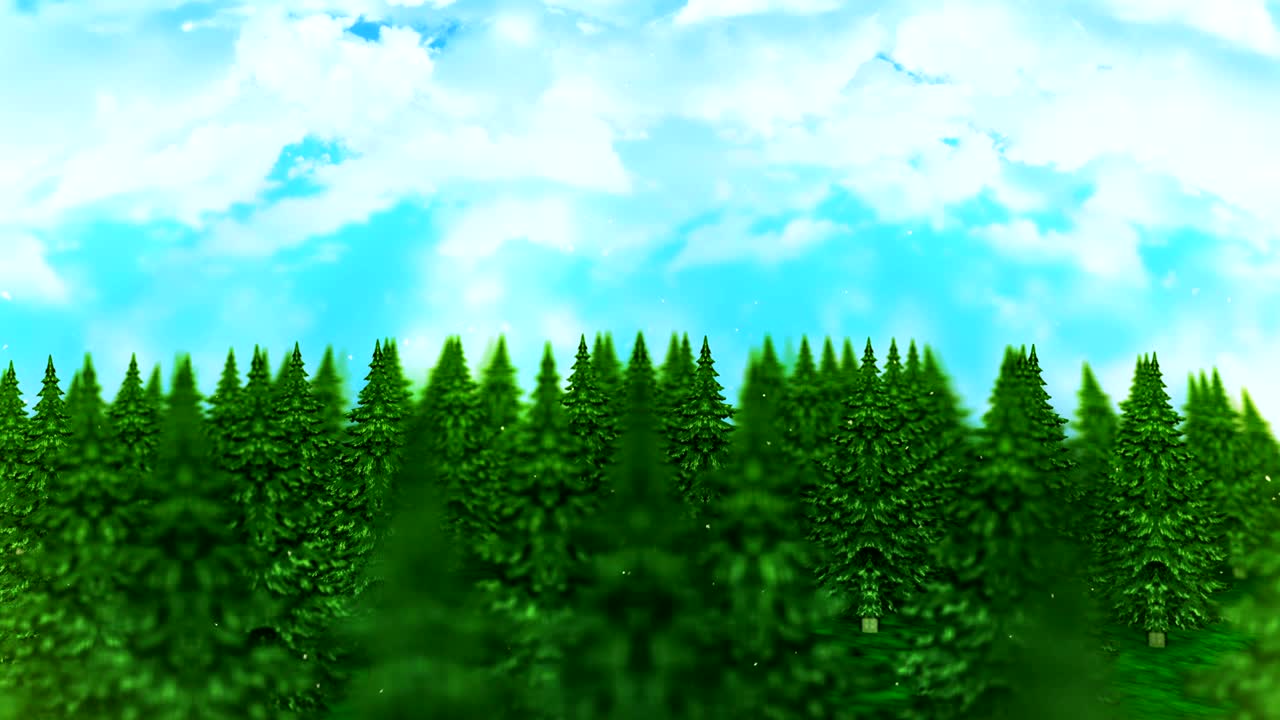 иллюстрация лесного пейзажа, абстрактный фон природы, циклическая анимация,
