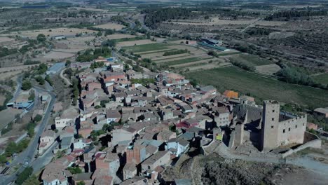 Ciudad-Castle-En-El-Ciudad-De-Ciudad,-Región-Urgell,-Provincia-De-Lleida-En-Catalonia