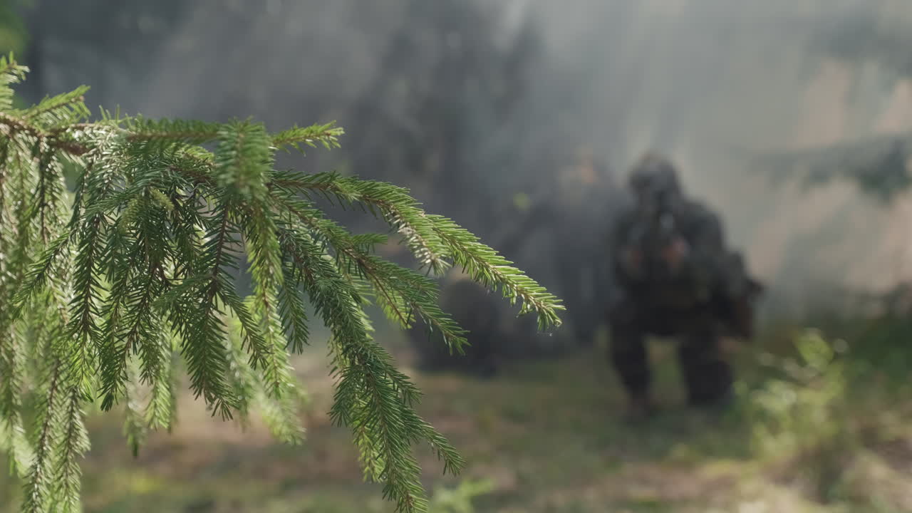Wounded Soldiers On Battlefiel In Jungle
