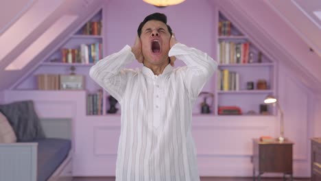 stressed indian man shouting loud