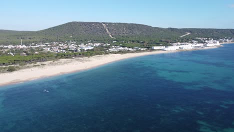 beautiful-white-beach-in-canos-de-meca,-sunny-weather