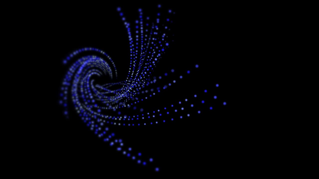 Neon purple and blue spiral dots