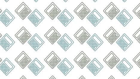 animación de los iconos de los artículos escolares que se mueven sobre un fondo blanco