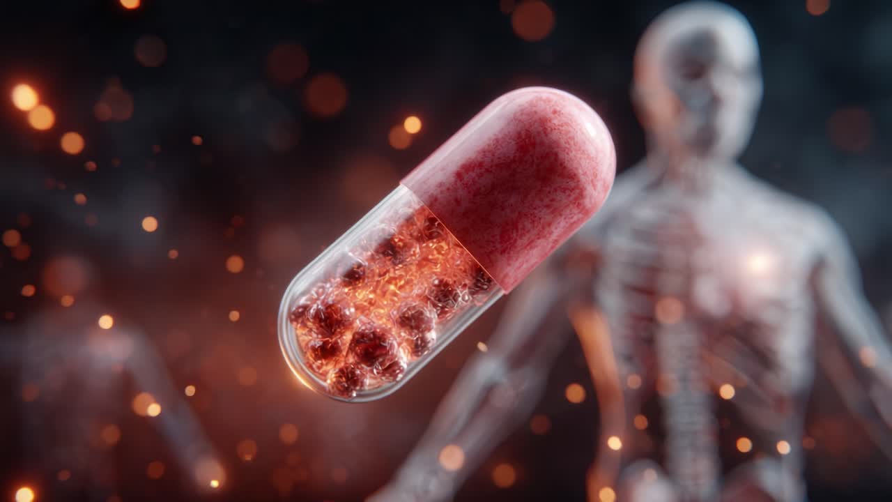 Exploring the Effects of Medications: A Visual Journey Through Capsules and Human Anatomy in a Dynamic Digital Environment