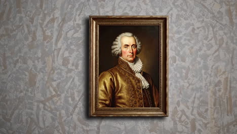 classical portrait with pink stroke