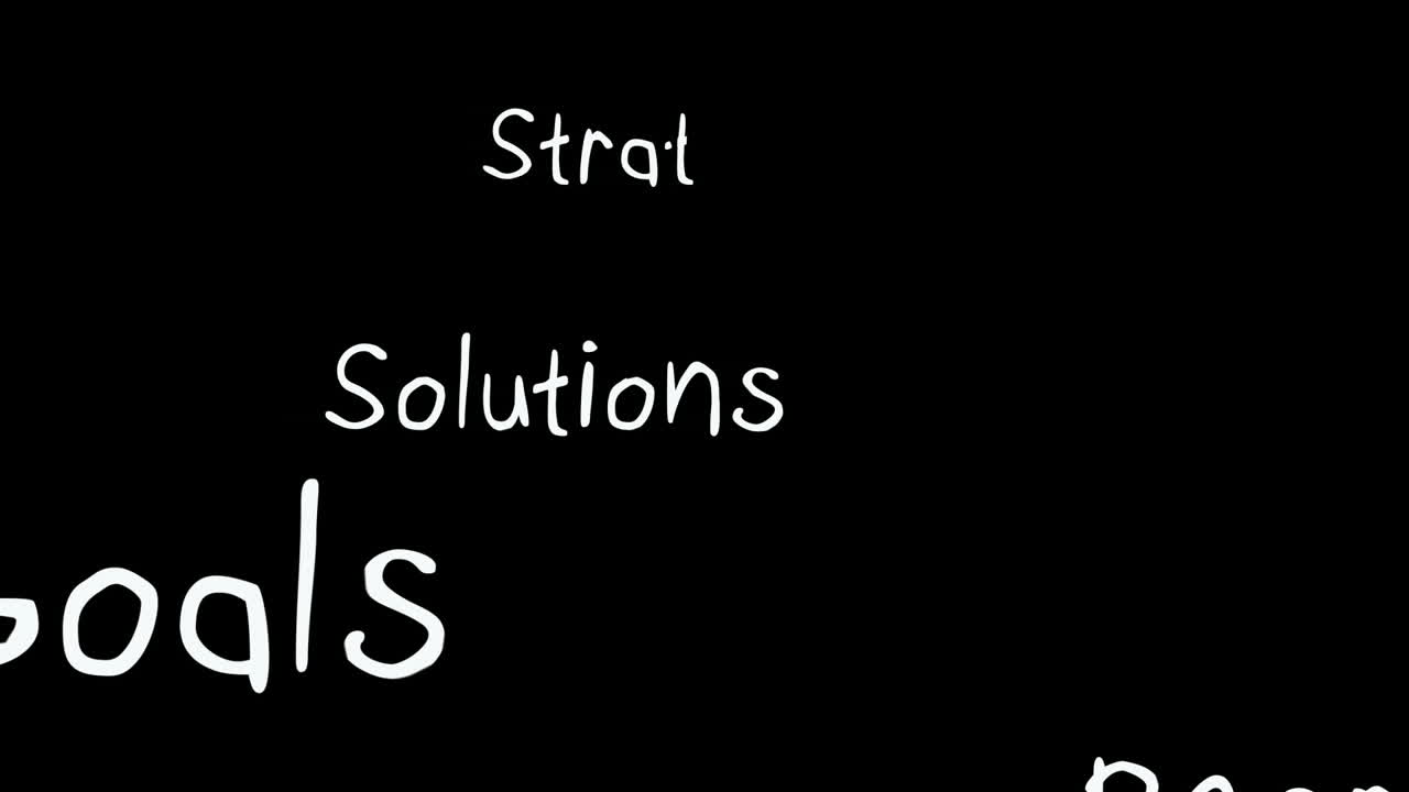 비즈니스 플랜 버즈 워드 애니메이션