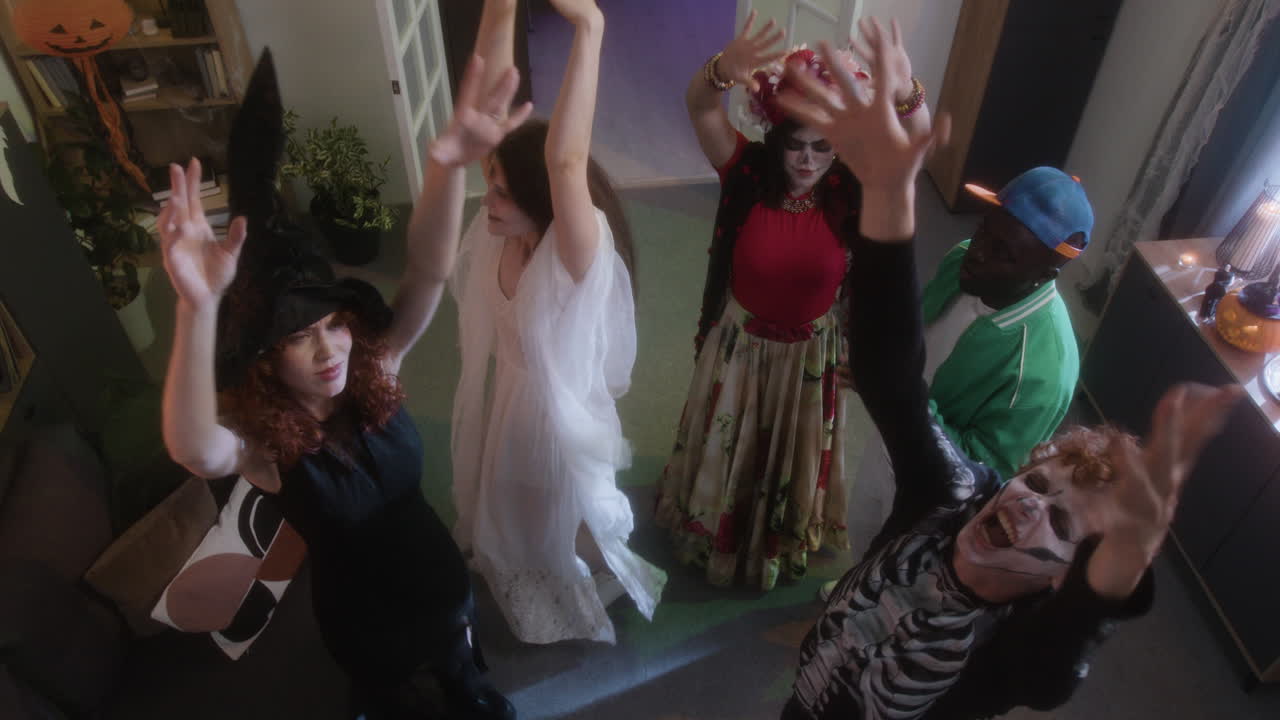 Halloween Party with Friends in Costume