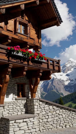 alpine chalet with mountain view