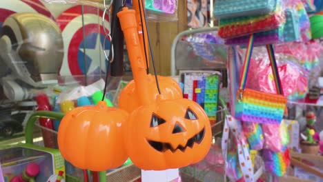 halloween pumpkin theme decorative ornaments are being sold at a shop days before halloween in hong kong