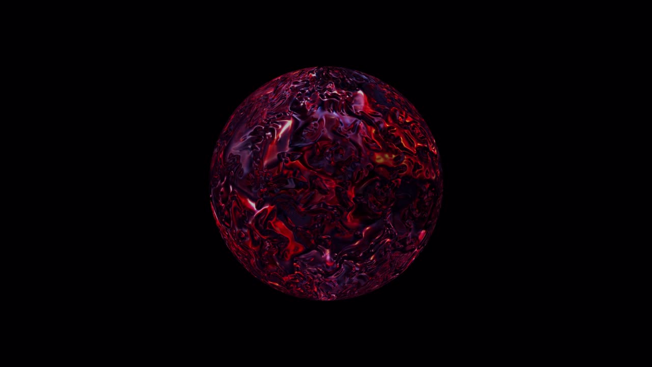 4k 3d 炎のプラズマエネルギー惑星のシームレスループ アルファチャンネルで隔離されたクラウド クイックタイムプロレス 444 暗号化 抽象的なエイリアン惑星 炎の溶岩の熱流の流れ 燃えるマグマ惑星