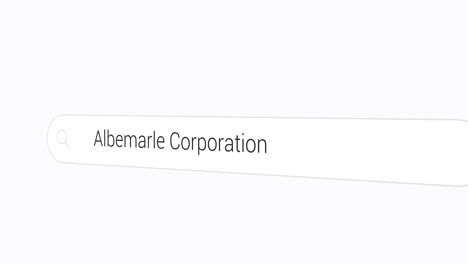 searching albemarle corporation on the search engine