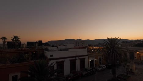 timelapse del centro de oaxaca con vista a las montañas