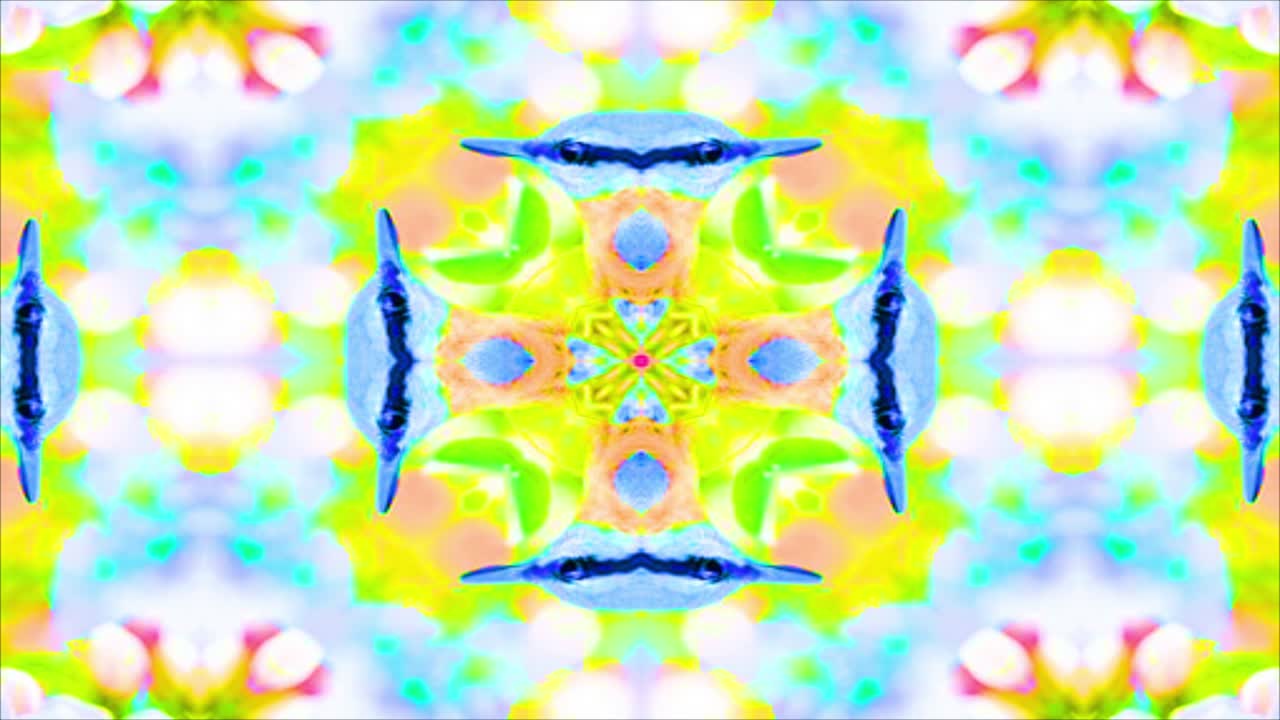 el fondo de movimiento del caleidoscopio abstracto, el fondo en bucle.