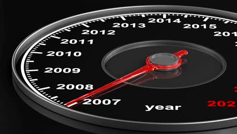 calendar from speedometer on black background. 3d render