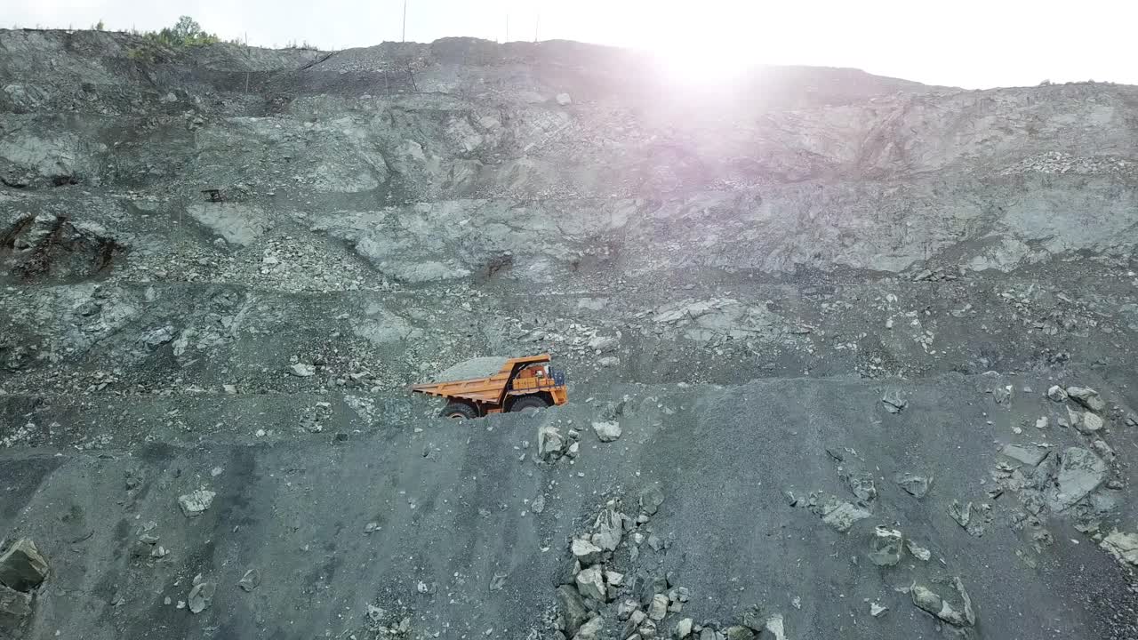 Mining Dump Truck in Quarry