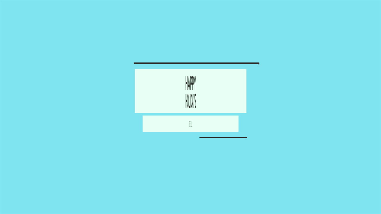 블루 그라디언트의 프레임에 있는 현대적인 행복한 휴일 텍스트