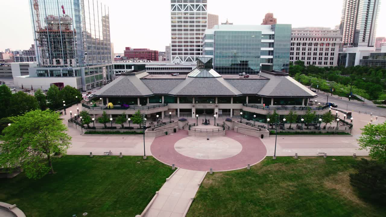 O'Donnell Park's Miller Brewing Company Pavilion - aerial