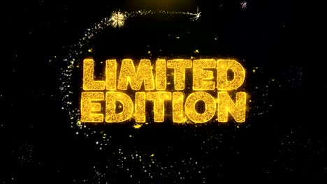 limited edition written gold particles exploding fireworks display