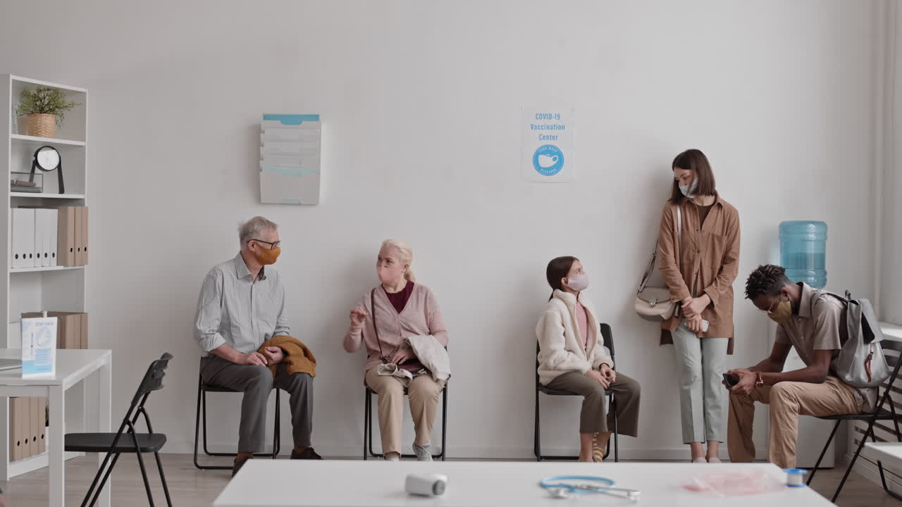 Diverse Patients Waiting in Hospital