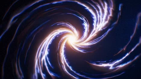 spiral galaxy with glowing nebula