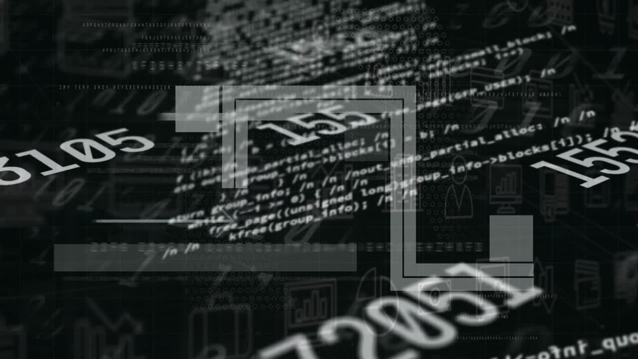 디지털 아이콘을 통해 숫자의 애니메이션과 데이터 처리를