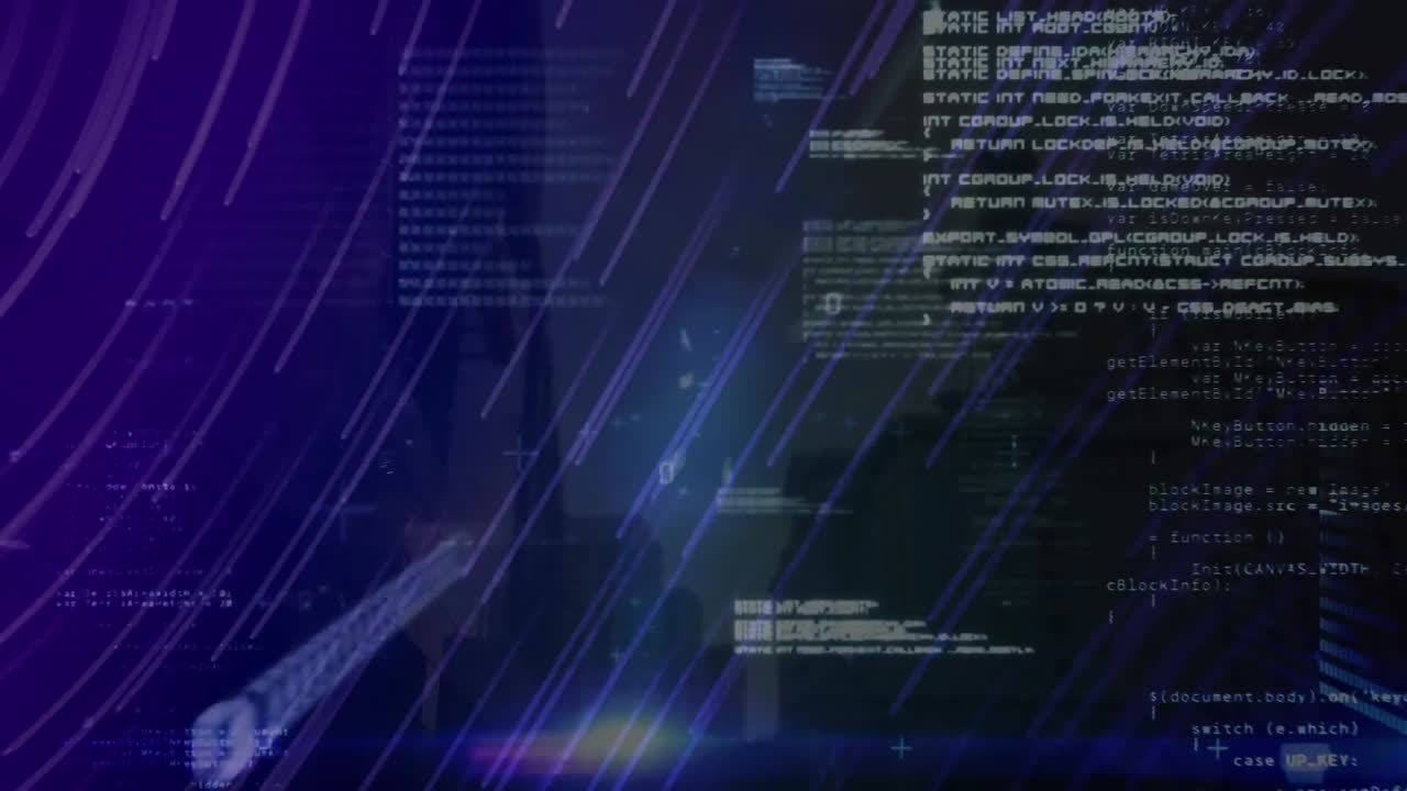 animación de codificación binaria y procesamiento de datos