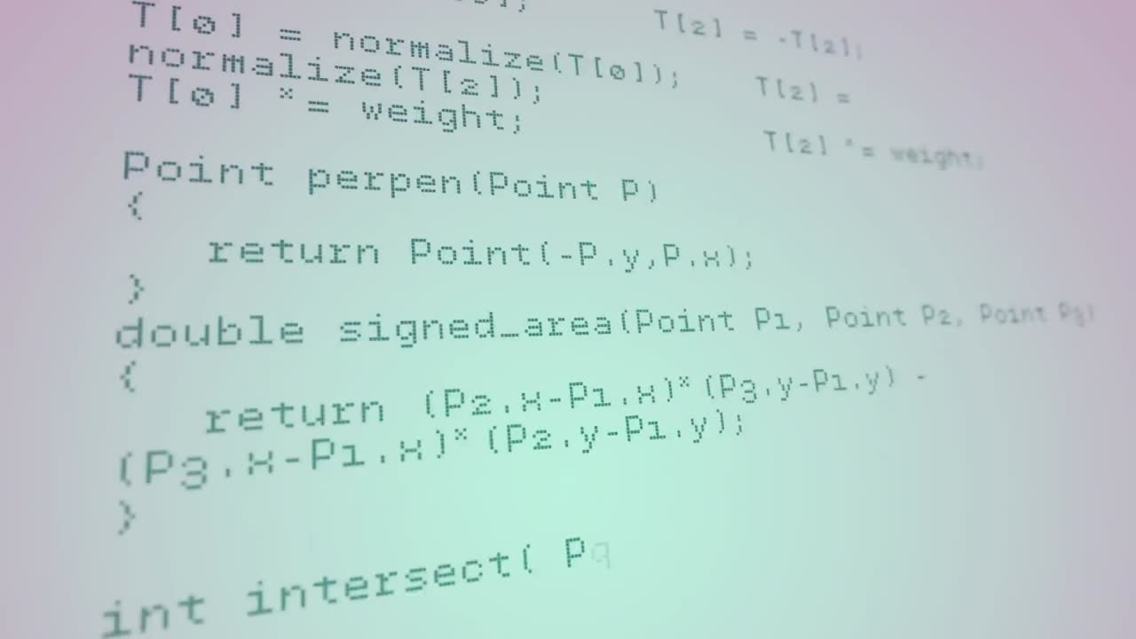 Animation of data processing against purple gradient background