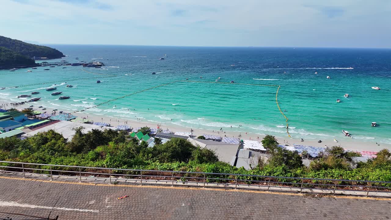 Thailand Tien beach Koh Larn island blue turquoise ocean water viewpoint landscape Southeast Asia