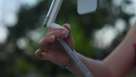 demostración del gimbal blanco de flujo insta360