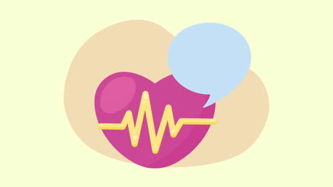 y el latido del corazón gráfico del corazón