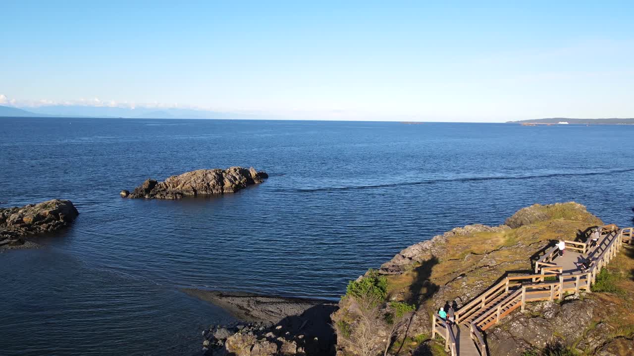 vista aérea del parque de neck point en nanaimo