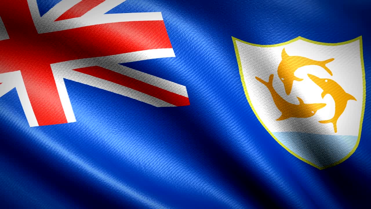 앙길라 플래그 (anguilla flag) - 4k 고해상도 영상