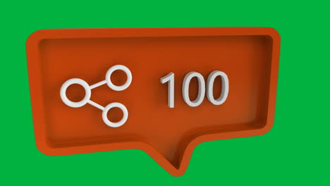 icono de conexión con el aumento de la cuenta en las redes sociales