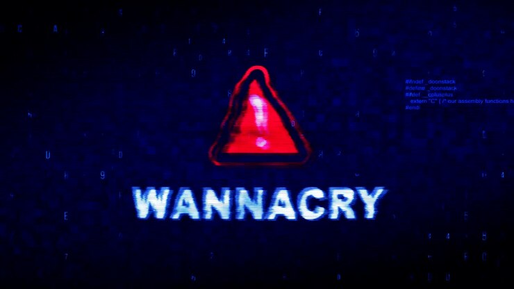 WannaCry Text Digital Noise Twitch Glitch Distortion Effect Error Animation.