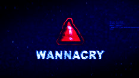 wannacry  text digital noise twitch glitch distortion effect error animation.