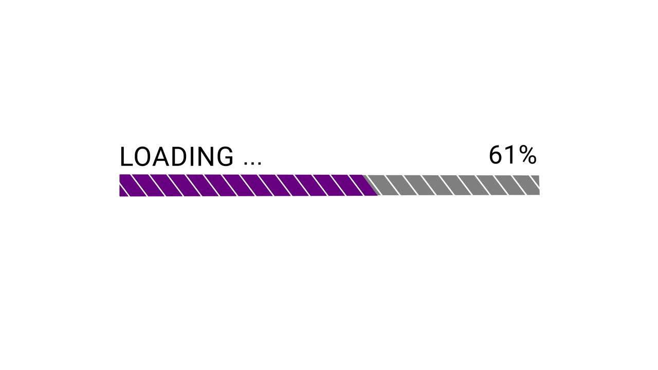 Loading Bar Animation with Percentage Progress