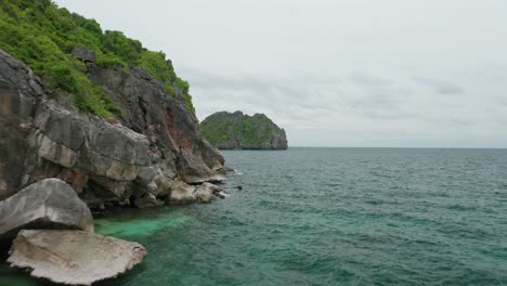 scenic rock archipelago islands of ang thong national park in gulf of thailand