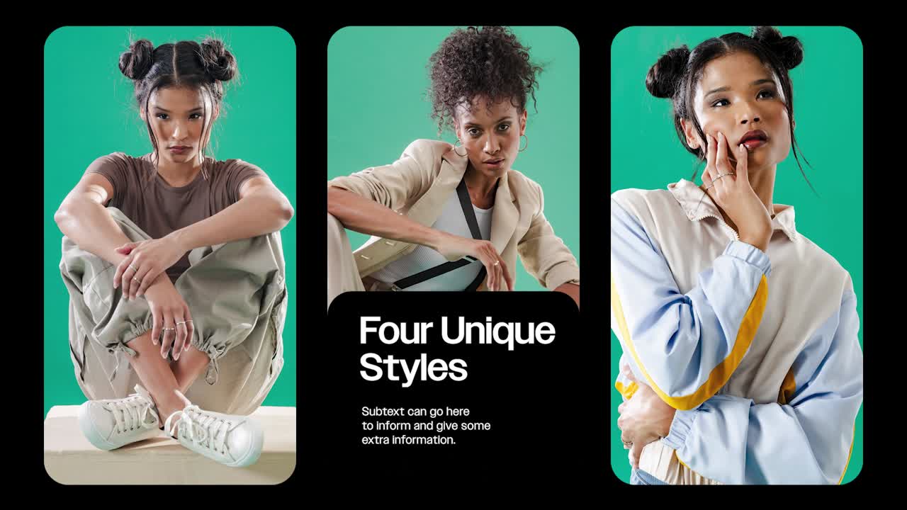 Four unique styles and adjust color combos