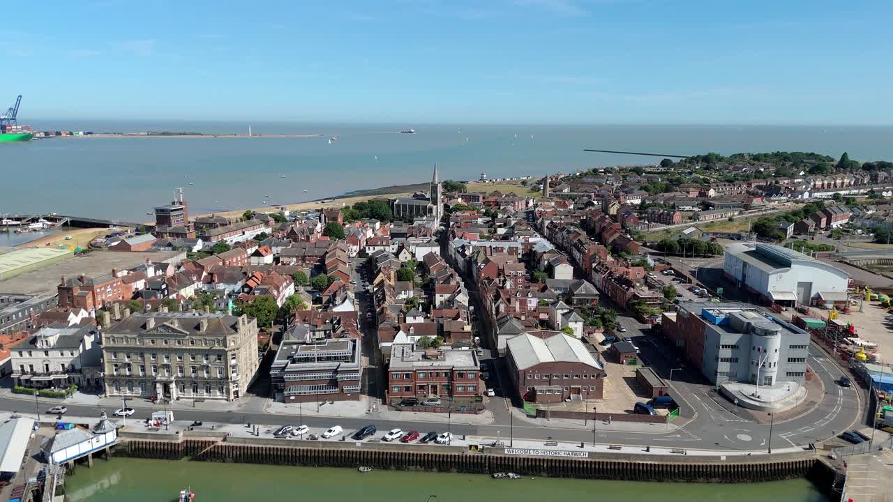 Port of Felixstowe From Above Showing Cranes, Ships, and Global Logistics