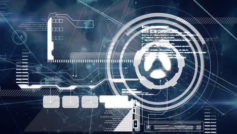 animation of data processing and scope scanning over web of connections