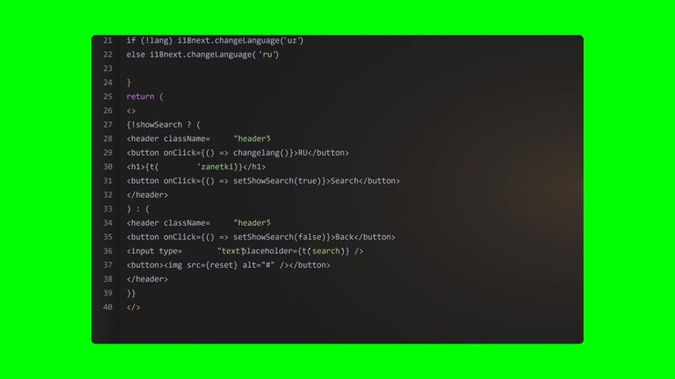 Software Developer Writing React Code in a Text Editor