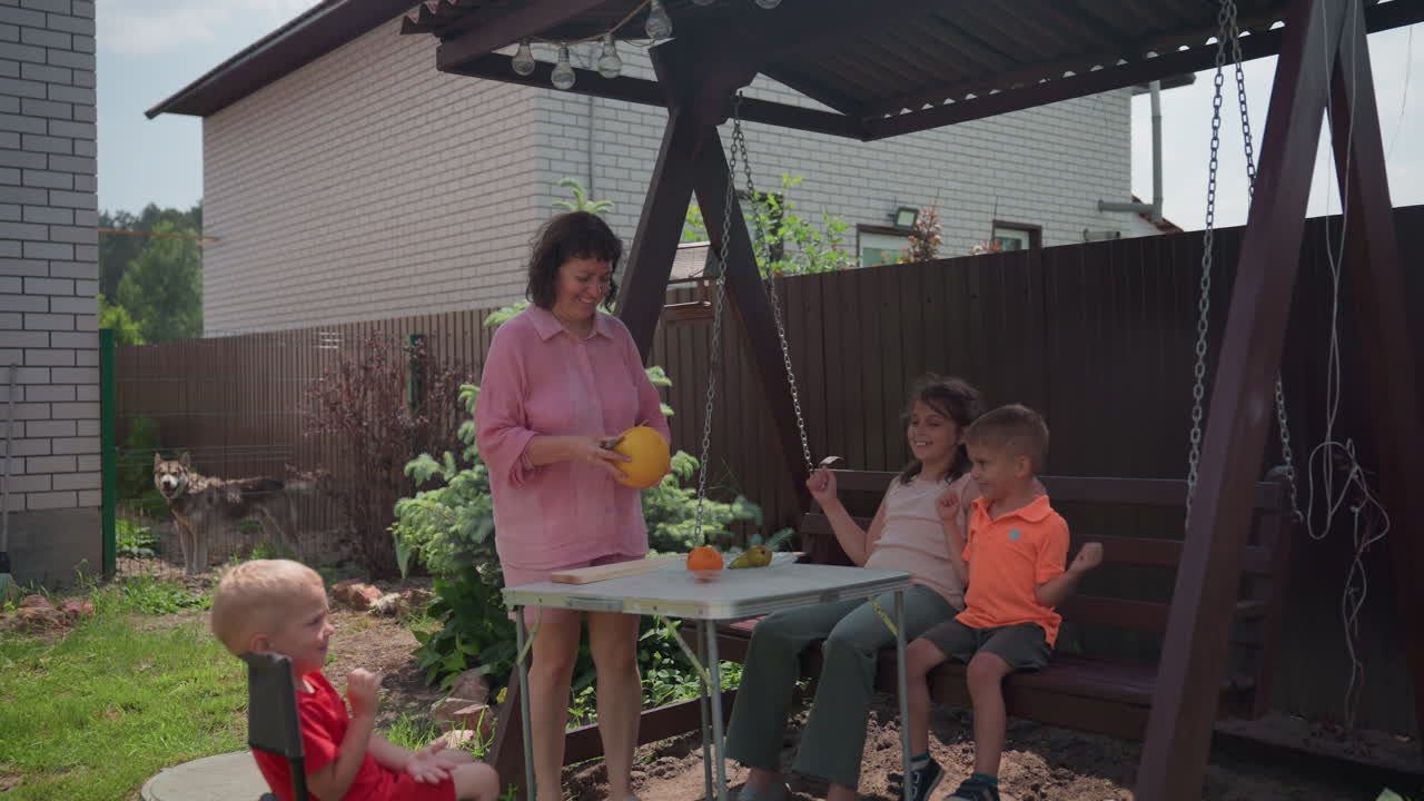 Children Play Happily Outdoors Together, Young Children Delight In Spending Cheerful Days Outside With Caregivers, Little Ones Have Fun Playing And Exploring Freely On Bright Sunny Days Outside