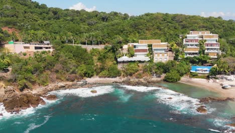 seashore in ixtapa with a drone