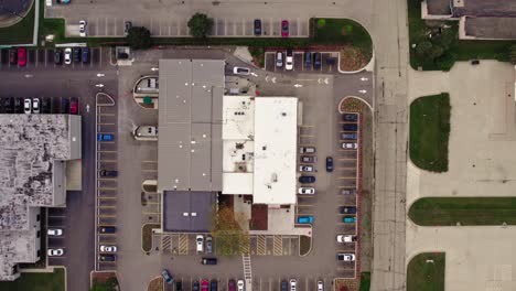 top down aerial dispensary store in america where you can buy weed, cannabis based products