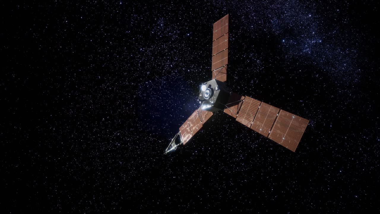 satélite de juno en órbita alrededor de júpiter