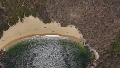 El-Organo-Bay,-Teil-Des-Septetts-Der-Buchten-Von-Huatulco,-Oaxaca