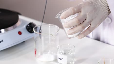 demonstrating sodium acetate crystallization in a lab setting