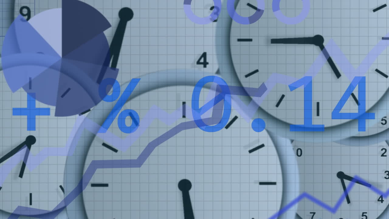 animación de estadísticas y procesamiento de datos sobre relojes