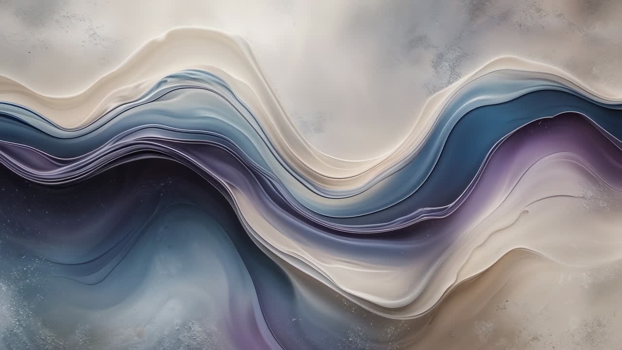 Abstract Flowing Waves of Color